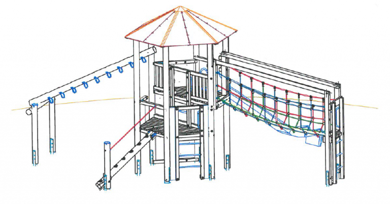 Skizze neuer Spielturm vorne