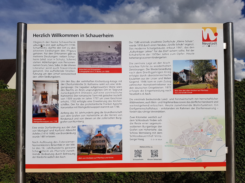 Inhalt der Informationstafel über Schauerheim