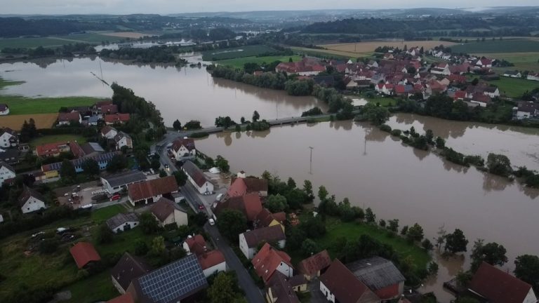 Luftbild Hochwasser