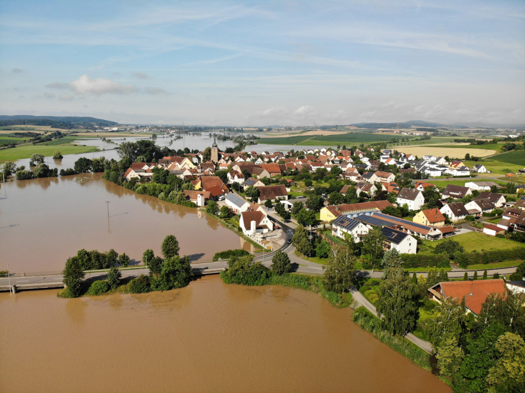 Luftbild Hochwasser