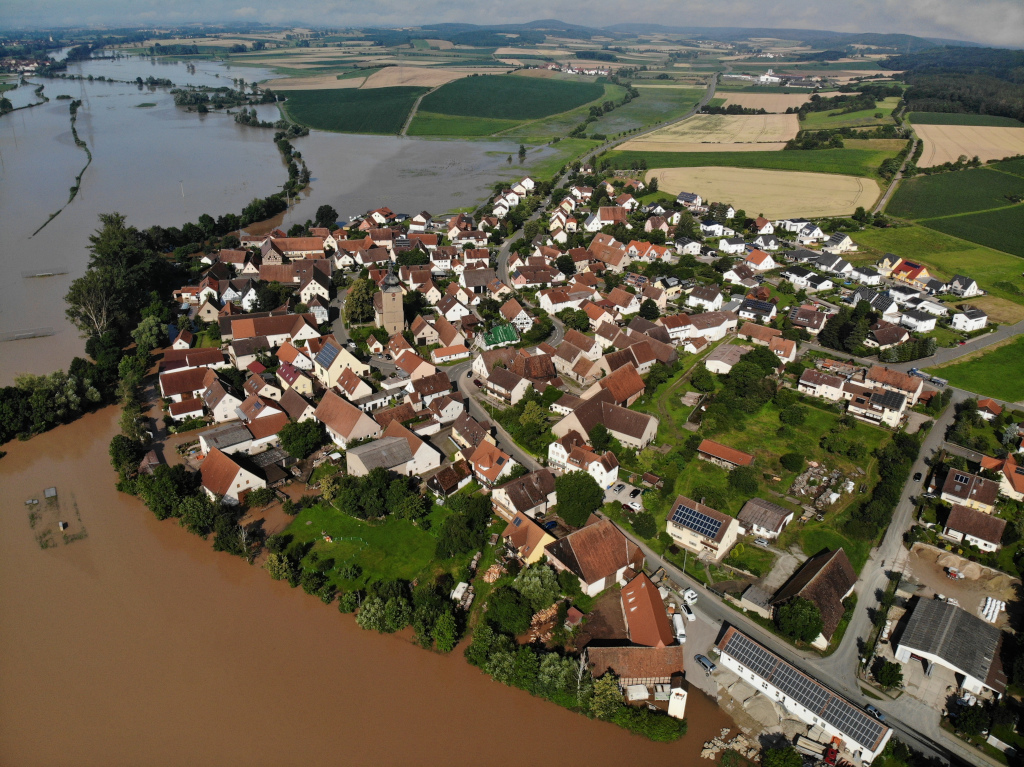 Luftbild Hochwasser