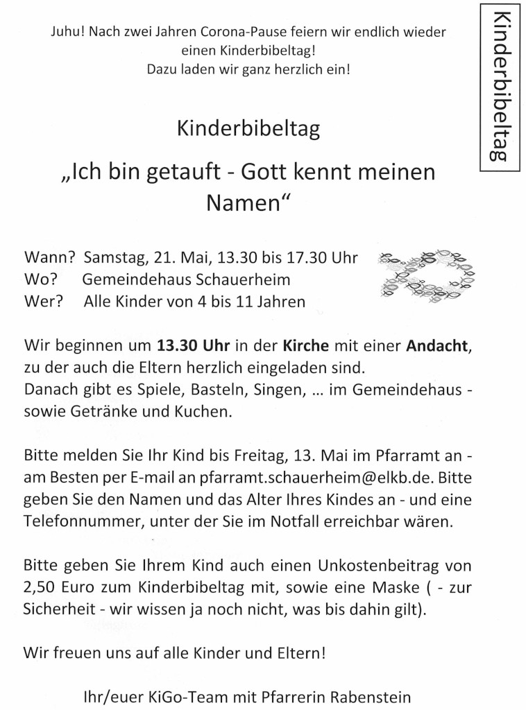 Kinderbibeltag 2022