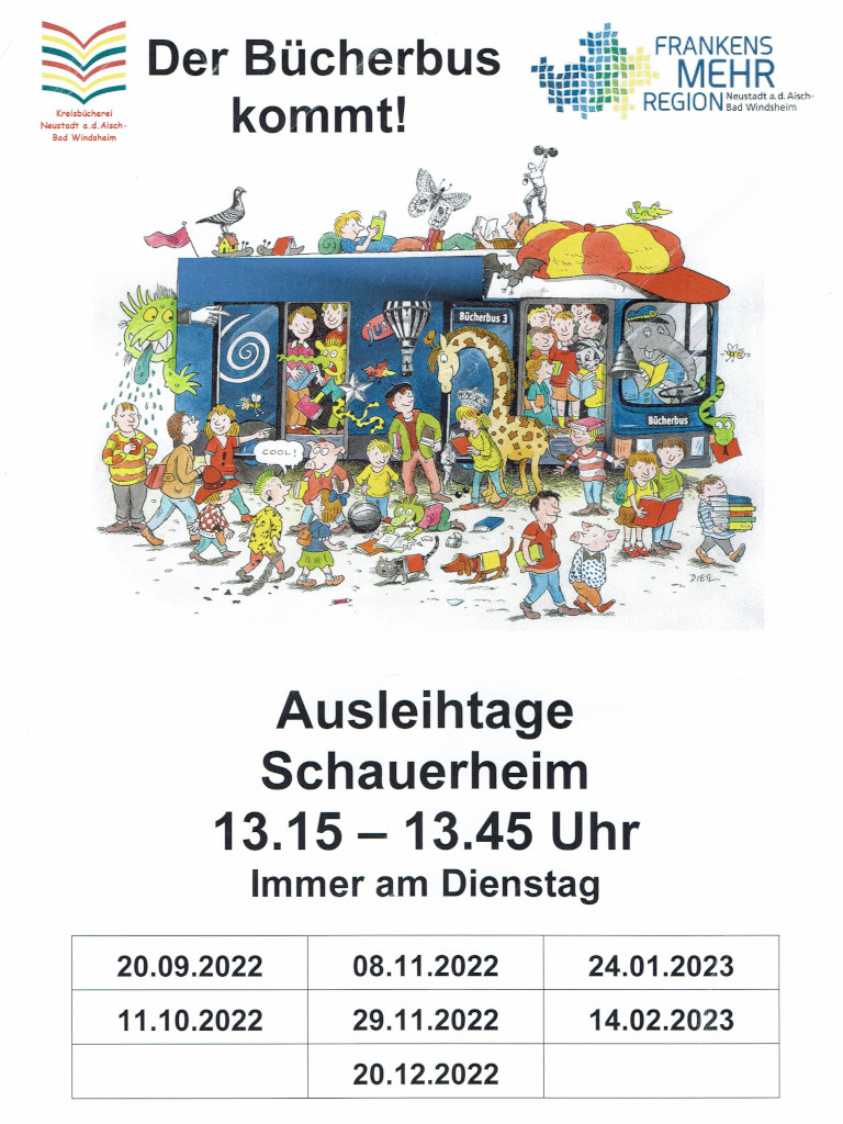 Termine Bücherbus 2022