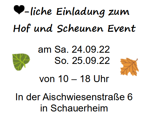 Flyer Hof und Scheunen Event Logo