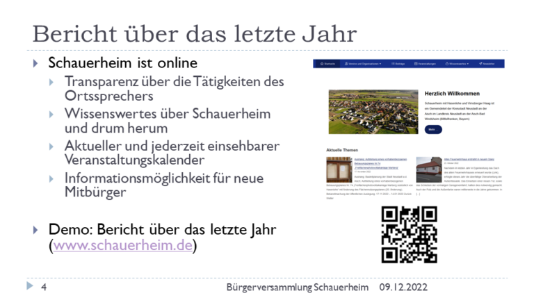 Bürgerversammlung 2022 - Webseite
