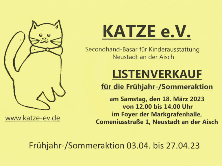 Katze e.V. Listenverkauf 2023