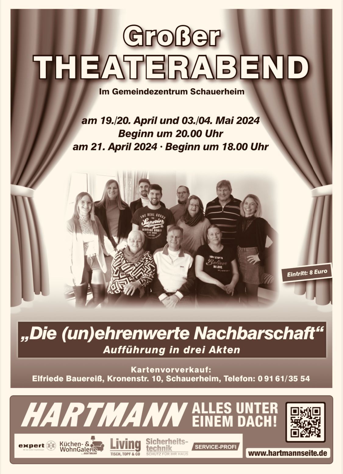 Flyer Theater Schauer "Die (un)ehrenwerte Nachbarschaft"