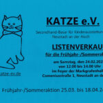 Katze e.V. Listenverkauf Frühjah-/Sommeraktion 2024
