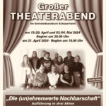 Flyer Theater Schauer "Die (un)ehrenwerte Nachbarschaft" Logo