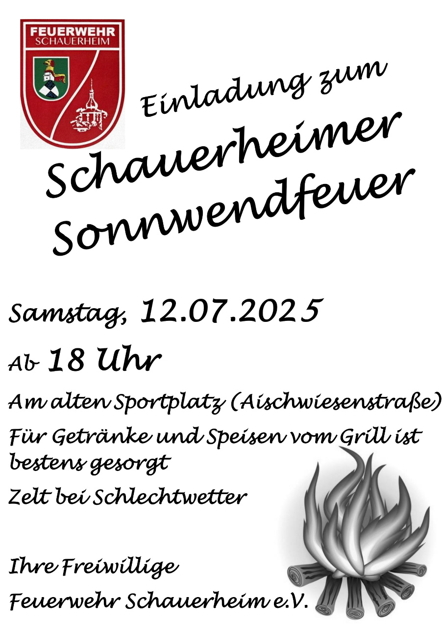 Flyer Sonnwendfeuer 2025