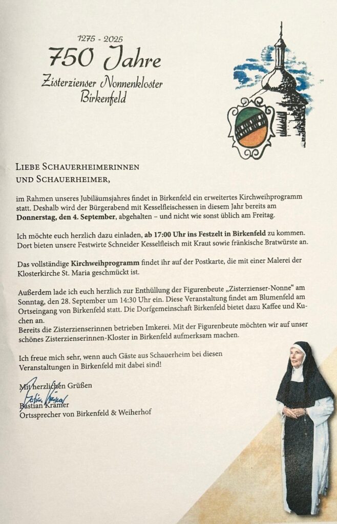 750 Jahre Zisterzienser Nonnenkloster Birkenfeld