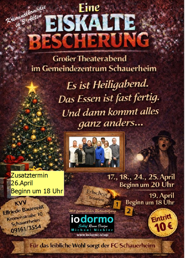 Theater 2026 - Eine eiskalte Bescherung Flyer