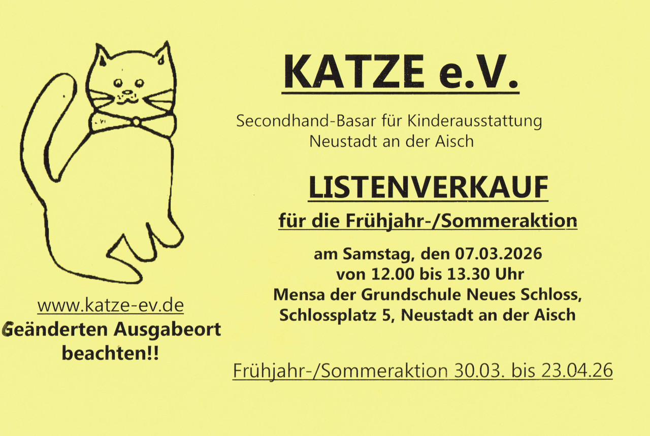 Mehr über den Artikel erfahren Aushang: KATZE e.V. Listenverkauf Frühjahr-/Sommeraktion