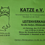 Katze e.V. Listenverkauf Herbst-/Winteraktion 2026