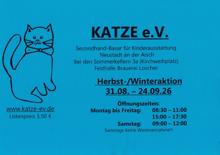 Mehr über den Artikel erfahren Aushang: KATZE e.V. Herbst-/Winteraktion